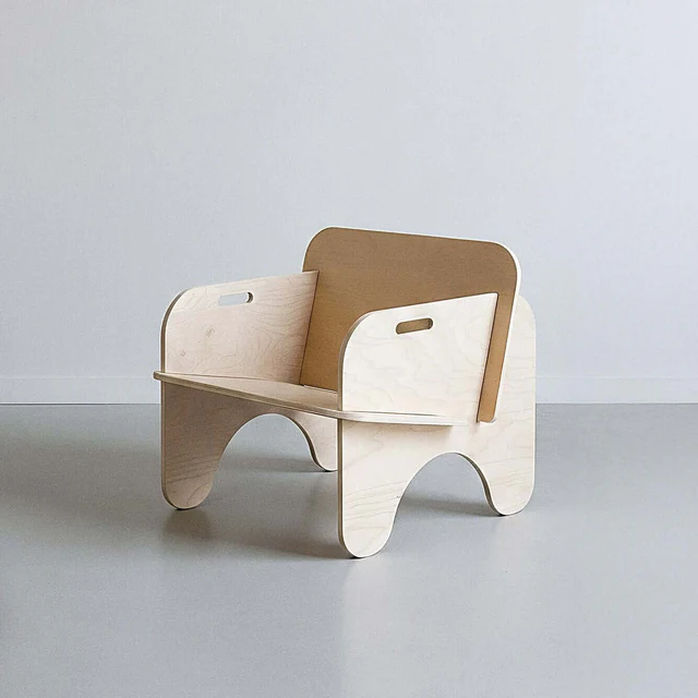 Laser-cut plywood chair concept